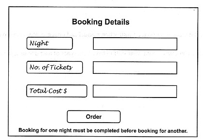 booking form